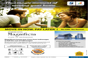 Book 3, 4 duplex & penthouses at Rs.1.93 Cr. at Salarpuria Sattva Magnificia in Bangalore